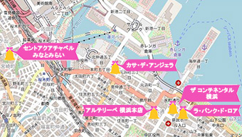 桜木町・馬車道・日本大通りにある結婚式場の地図画像_sp